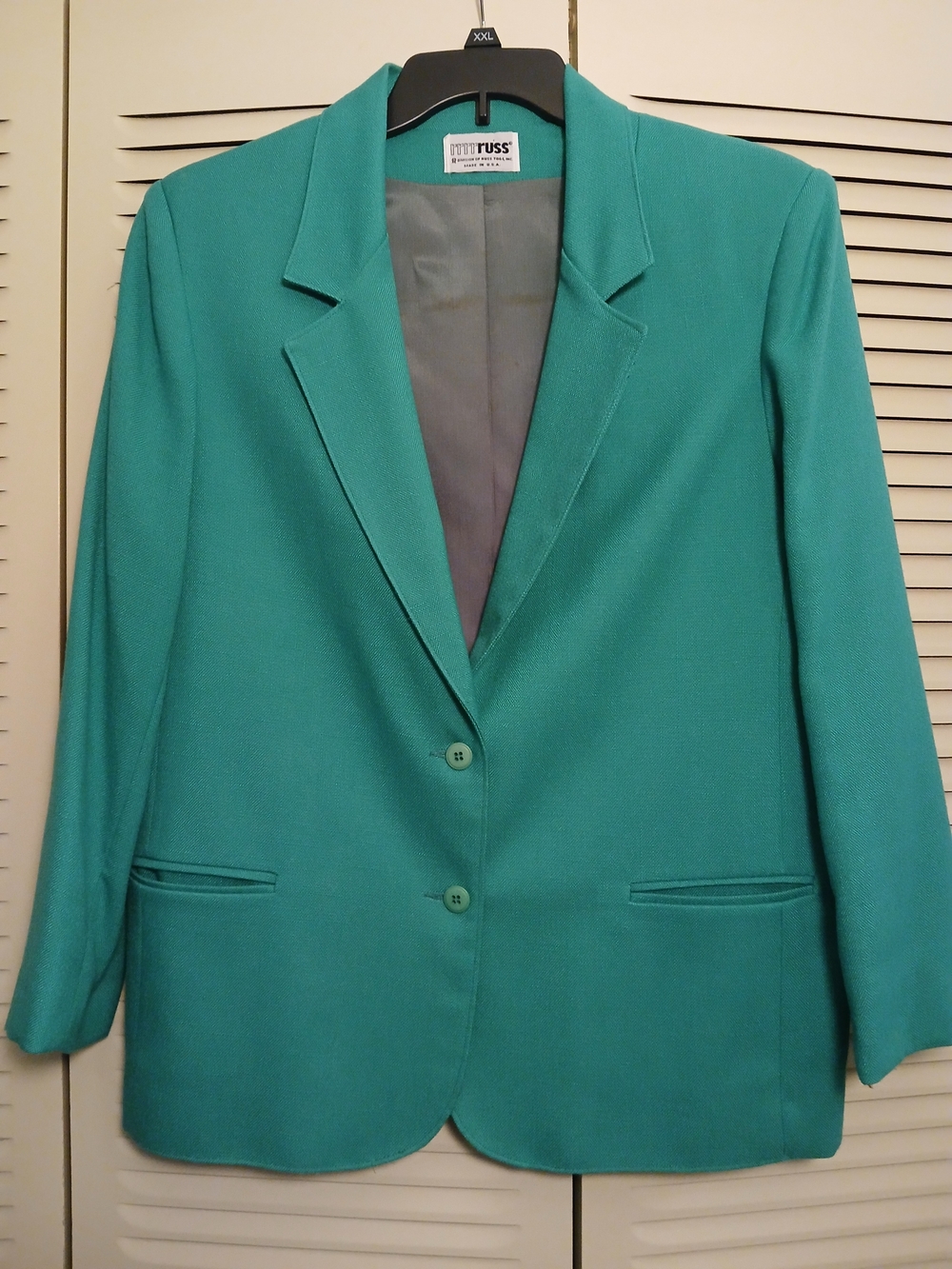 Russ Teal Green Single-Breasted Blazer